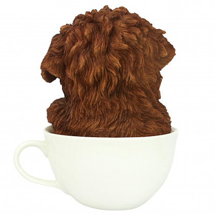 Toscano Puppuccino Puppy Collectible Dog Statue - Red Poodle
