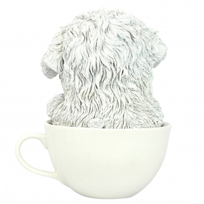 Toscano Puppuccino Puppy Collectible Dog Statue - White Maltese