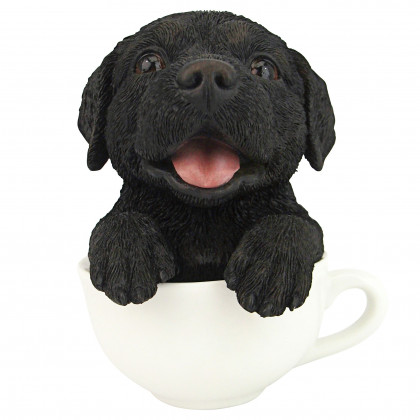 Toscano Puppuccino Puppy Collectible Dog Statue - Black Lab