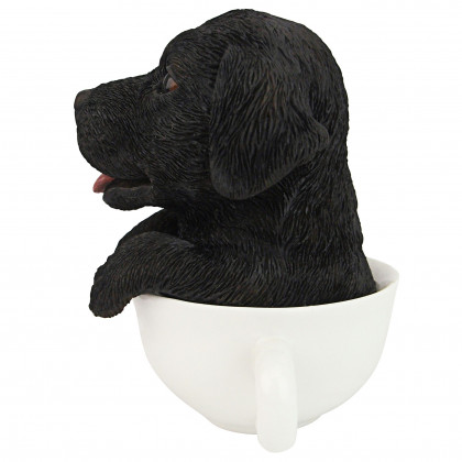 Toscano Puppuccino Puppy Collectible Dog Statue - Black Lab