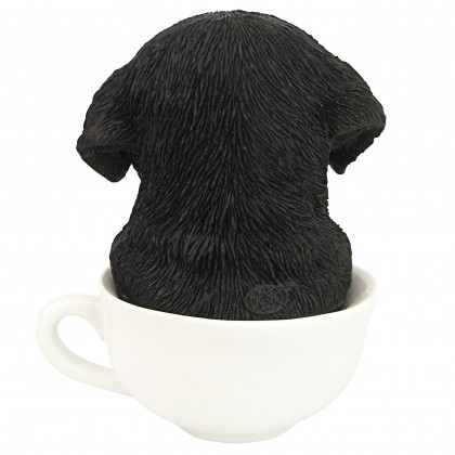 Toscano Puppuccino Puppy Collectible Dog Statue - Black Lab
