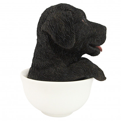 Toscano Puppuccino Puppy Collectible Dog Statue - Black Lab
