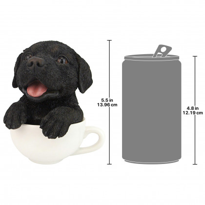Toscano Puppuccino Puppy Collectible Dog Statue - Black Lab