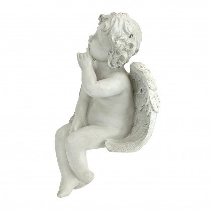 Toscano - Angel of Contemplation Sitting Cherub Statue