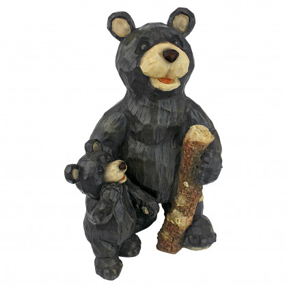 Toscano - Black Forest Momma and Cub Bear Pair Statue