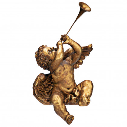 Toscano Trumpeting Angels of Saint Peter Square Statues - Boy Angel