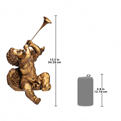 Toscano Trumpeting Angels of Saint Peter Square Statues - Boy Angel
