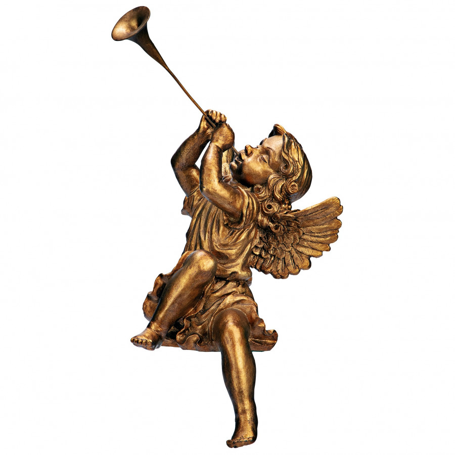 Toscano Trumpeting Angels of Saint Peter Square Statues - Girl Angel