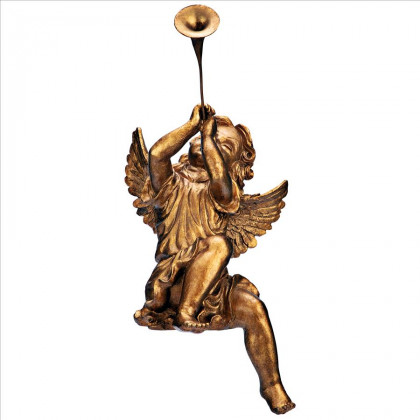 Toscano Trumpeting Angels of Saint Peter Square Statues - Girl Angel