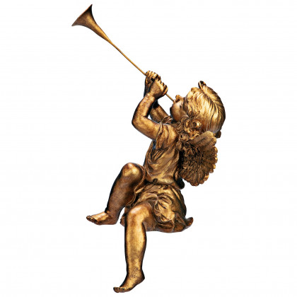 Toscano Trumpeting Angels of Saint Peter Square Statues - Girl Angel