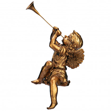 Toscano Trumpeting Angels of Saint Peter Square Statues - Girl Angel