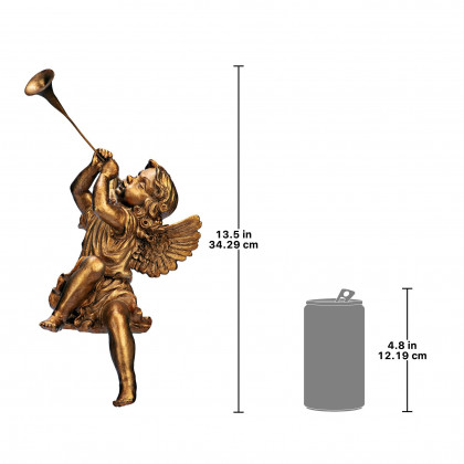 Toscano Trumpeting Angels of Saint Peter Square Statues - Girl Angel
