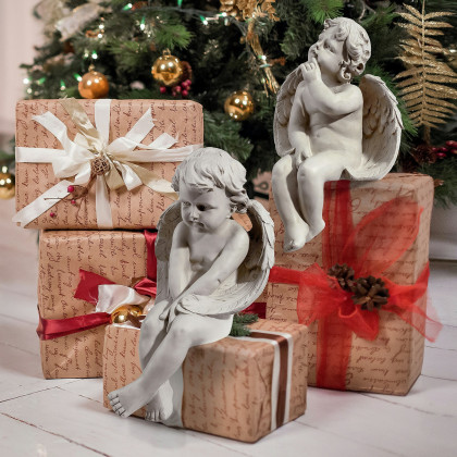 Toscano - Angels of Meditation and Contemplation Sitting Cherub Statues