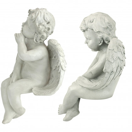 Toscano - Angels of Meditation and Contemplation Sitting Cherub Statues