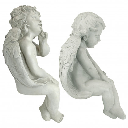 Toscano - Angels of Meditation and Contemplation Sitting Cherub Statues