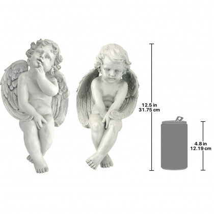 Toscano - Angels of Meditation and Contemplation Sitting Cherub Statues