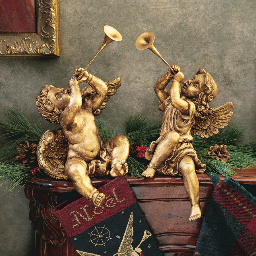 Toscano - Set of 2 Trumpeting Angels of Saint Peter Square Statues