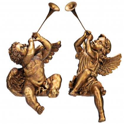 Toscano - Set of 2 Trumpeting Angels of Saint Peter Square Statues