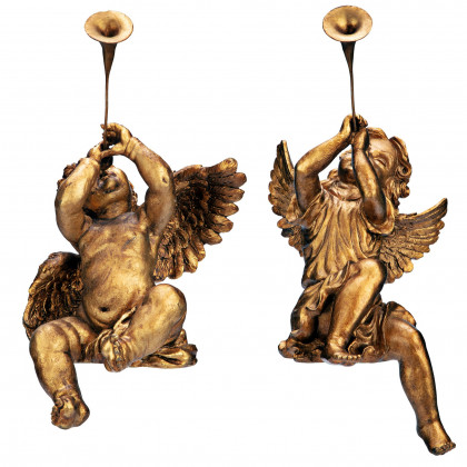 Toscano - Set of 2 Trumpeting Angels of Saint Peter Square Statues