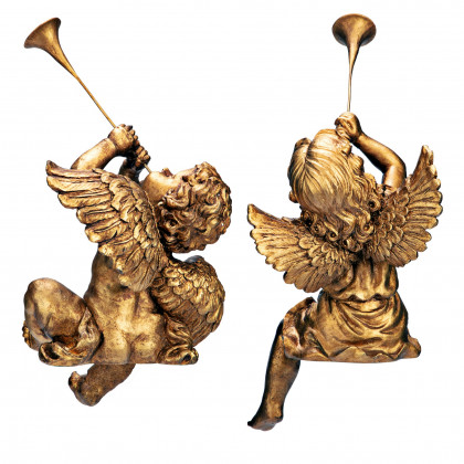 Toscano - Set of 2 Trumpeting Angels of Saint Peter Square Statues