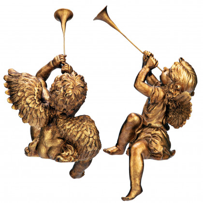 Toscano - Set of 2 Trumpeting Angels of Saint Peter Square Statues