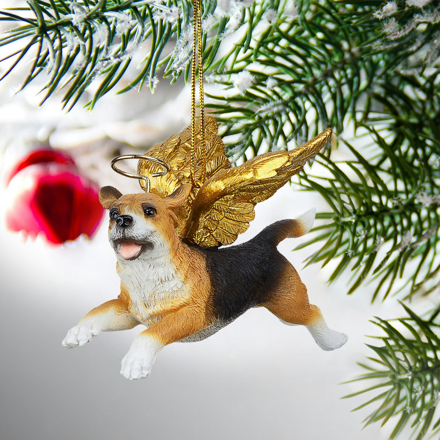 Toscano - Honor Your Pet Beagle Holiday Dog Angel Ornament