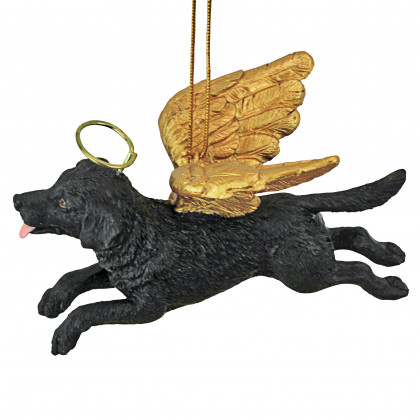 Toscano - Honor Your Pet Black Lab Holiday Dog Angel Ornament