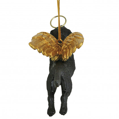 Toscano - Honor Your Pet Black Lab Holiday Dog Angel Ornament