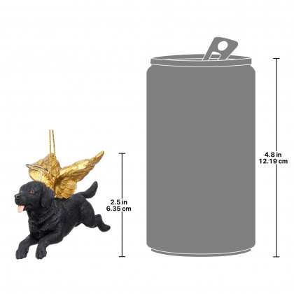 Toscano - Honor Your Pet Black Lab Holiday Dog Angel Ornament