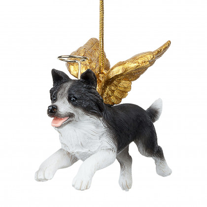 Toscano - Honor Your Pet Border Collie Holiday Dog Angel Ornament Collection