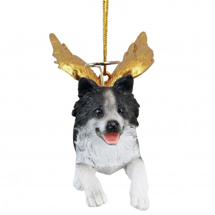 Toscano - Honor Your Pet Border Collie Holiday Dog Angel Ornament Collection