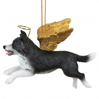 Toscano - Honor Your Pet Border Collie Holiday Dog Angel Ornament Collection