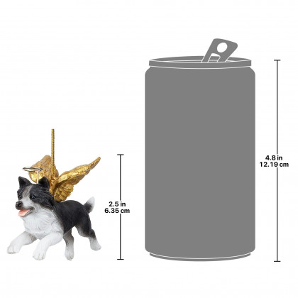 Toscano - Honor Your Pet Border Collie Holiday Dog Angel Ornament Collection