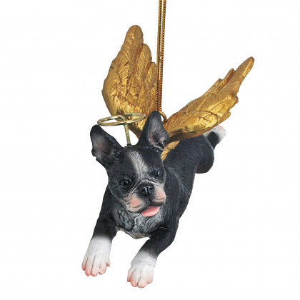Toscano - Honor Your Pet Boston Terrier Holiday Dog Angel Ornament