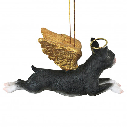 Toscano - Honor Your Pet Boston Terrier Holiday Dog Angel Ornament
