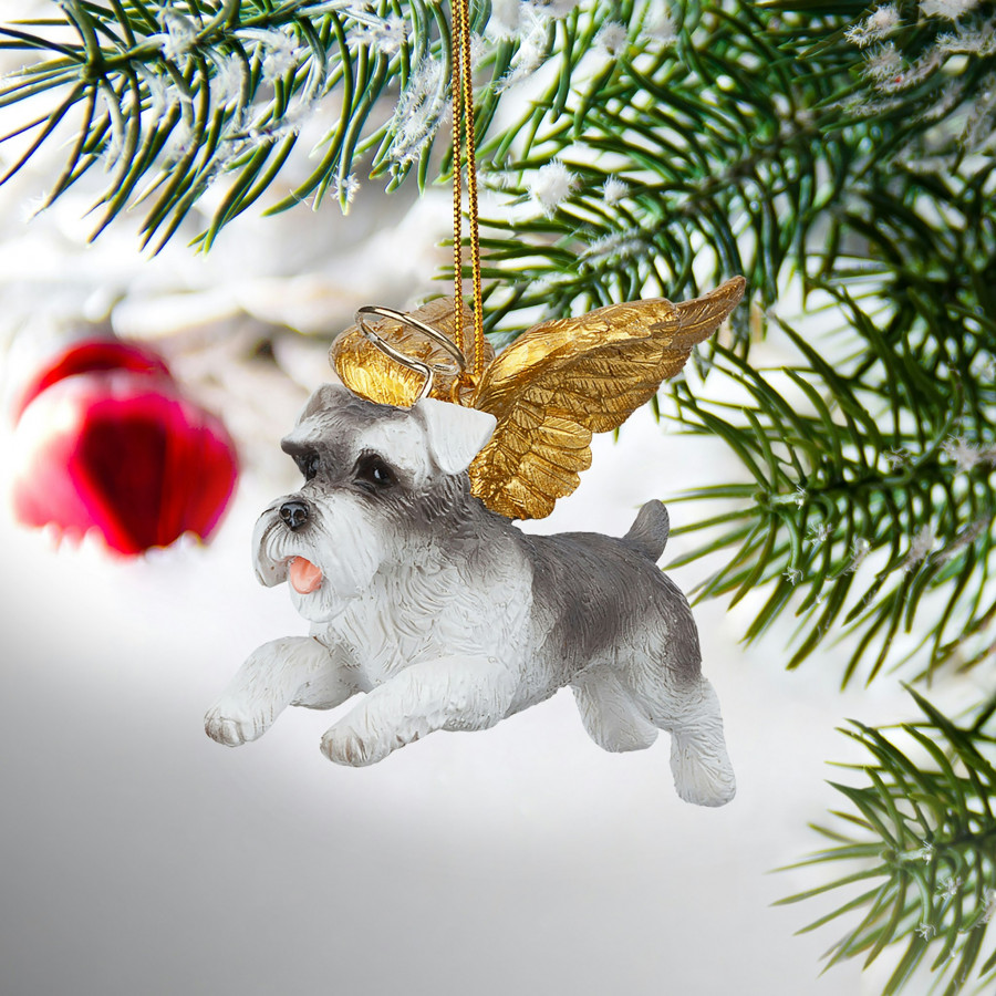Toscano - Honor Your Pet Mini Schnauzer Holiday Dog Angel Ornament