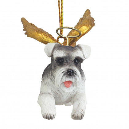 Toscano - Honor Your Pet Mini Schnauzer Holiday Dog Angel Ornament