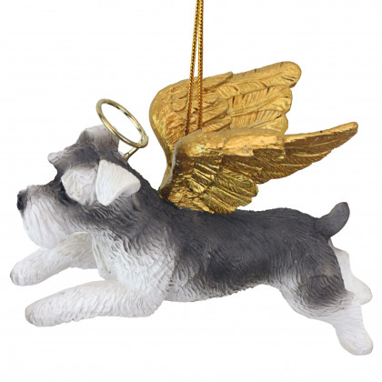 Toscano - Honor Your Pet Mini Schnauzer Holiday Dog Angel Ornament