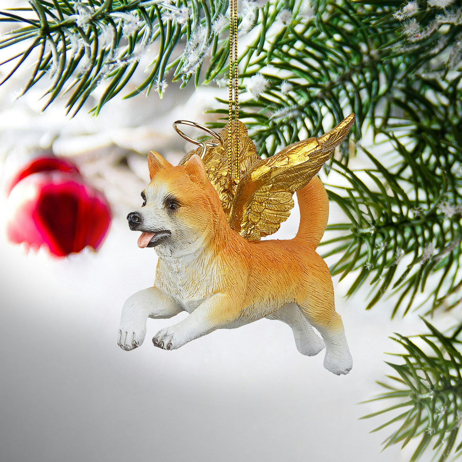 Toscano - Honor Your Pet Welsh Corgi Holiday Dog Angel Ornament