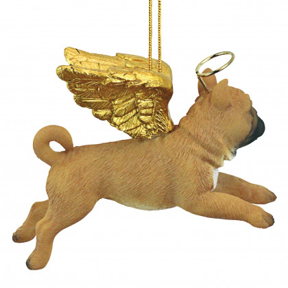 Toscano - Honor Your Pet Pug Holiday Dog Angel Ornament