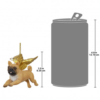 Toscano - Honor Your Pet Pug Holiday Dog Angel Ornament