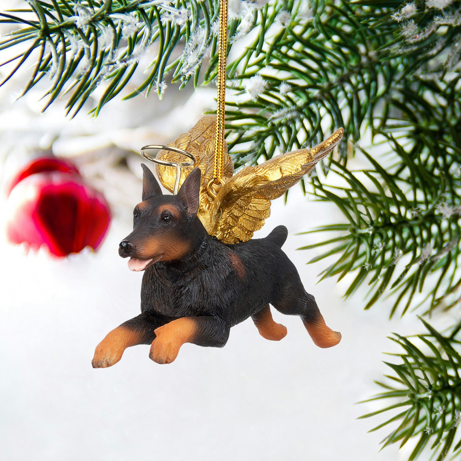 Toscano - Honor Your Pet Doberman Holiday Dog Angel Ornament