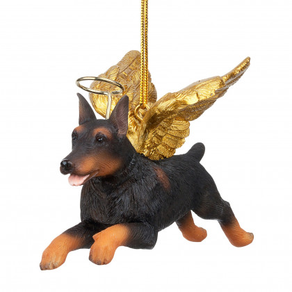 Toscano - Honor Your Pet Doberman Holiday Dog Angel Ornament