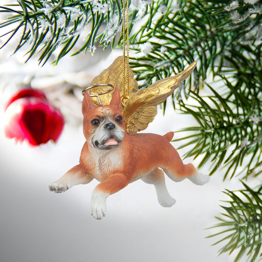 Toscano - Honor Your Pet Boxer Holiday Dog Angel Ornament