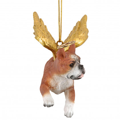 Toscano - Honor Your Pet Boxer Holiday Dog Angel Ornament