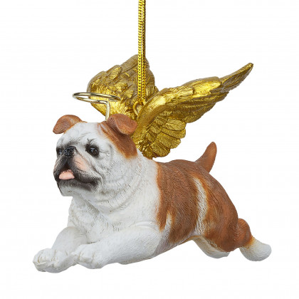 Toscano - Honor Your Pet Bulldog Holiday Dog Angel Ornament