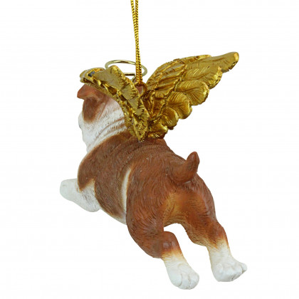 Toscano - Honor Your Pet Bulldog Holiday Dog Angel Ornament