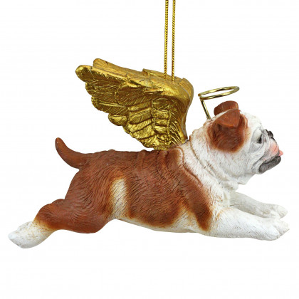 Toscano - Honor Your Pet Bulldog Holiday Dog Angel Ornament