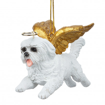 Toscano - Honor Your Pet Maltese Holiday Dog Angel Ornament