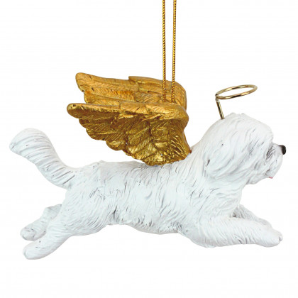 Toscano - Honor Your Pet Maltese Holiday Dog Angel Ornament